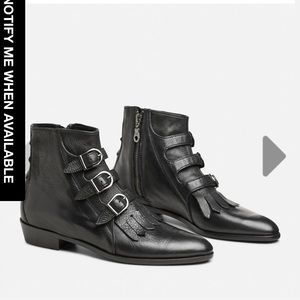 Modern Vice Jet Class Black Pebble - Leather Boots Size 10